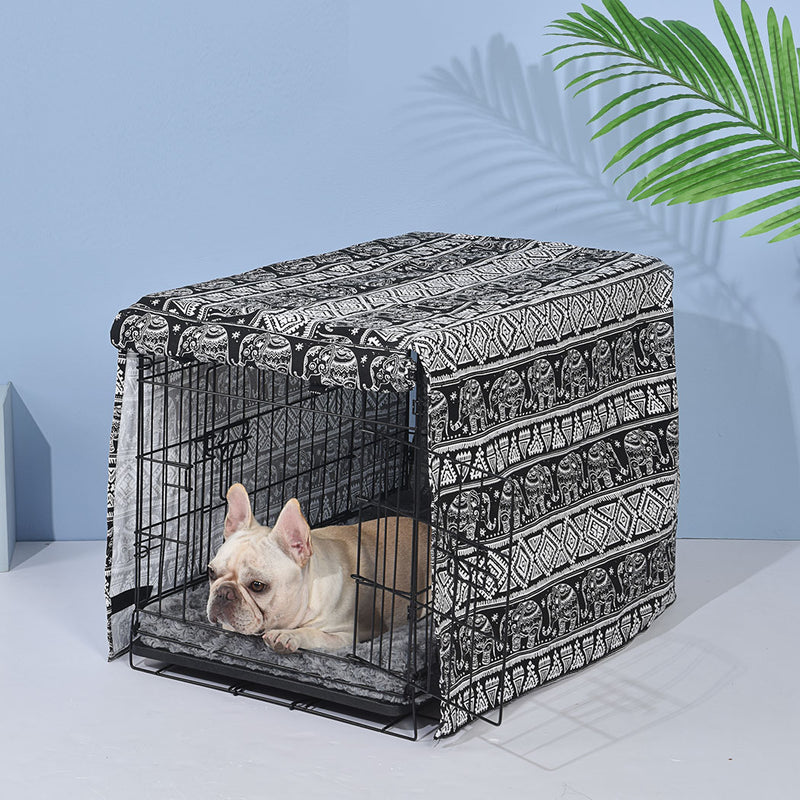 Crate Cover Pet Dog Kennel Cage Collapsible Metal Playpen Cages Covers Black 30"