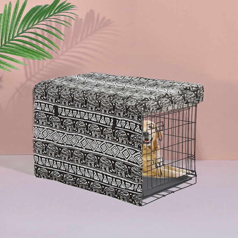 Crate Cover Pet Dog Kennel Cage Collapsible Metal Playpen Cages Covers Black 42"