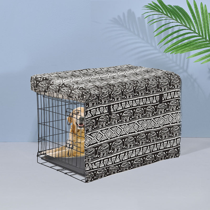 Crate Cover Pet Dog Kennel Cage Collapsible Metal Playpen Cages Covers Black 42"