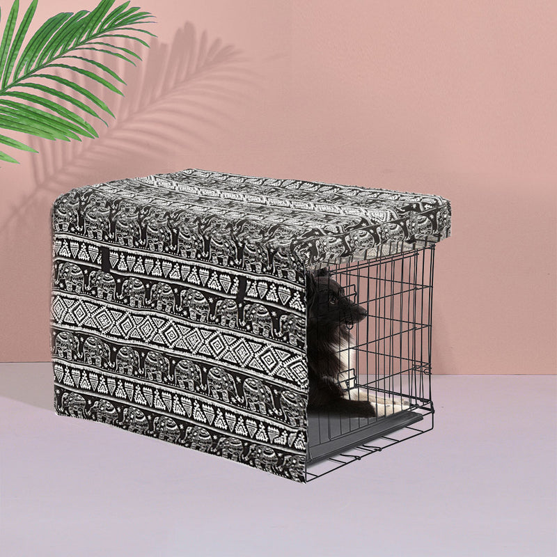 Crate Cover Pet Dog Kennel Cage Collapsible Metal Playpen Cages Covers Black 48"