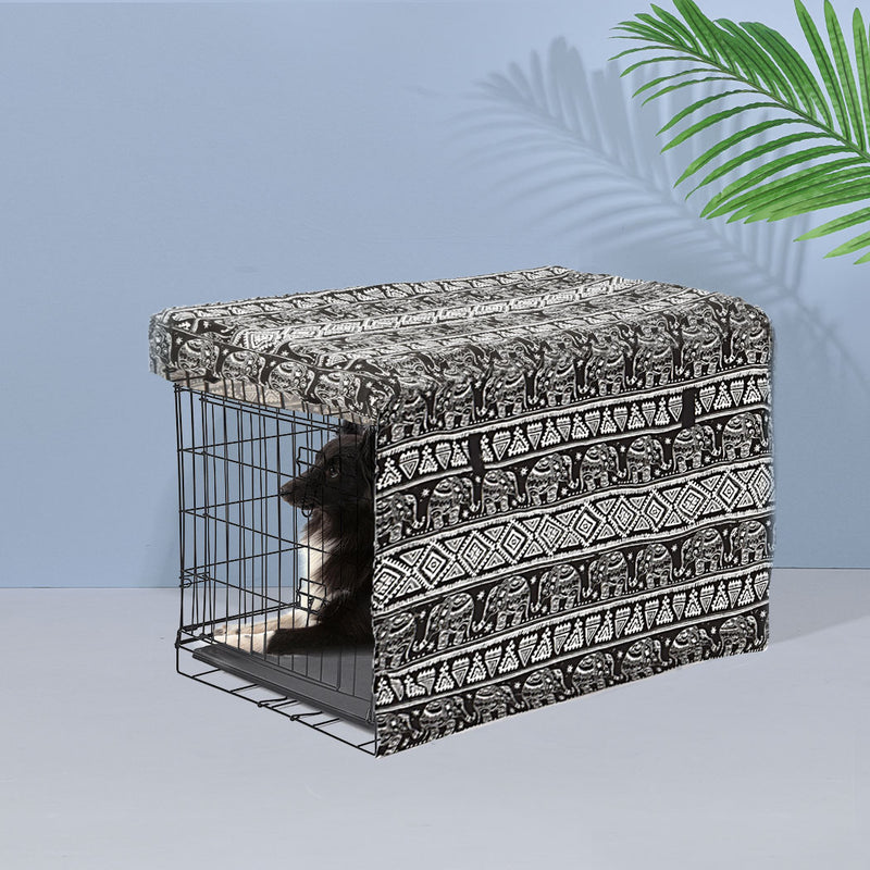 Crate Cover Pet Dog Kennel Cage Collapsible Metal Playpen Cages Covers Black 48"