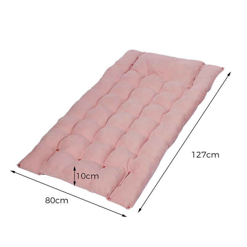 PaWz Pet Bed 2 Way Use Dog Cat Soft Warm Calming Mat Sleeping Kennel Sofa Pink XL