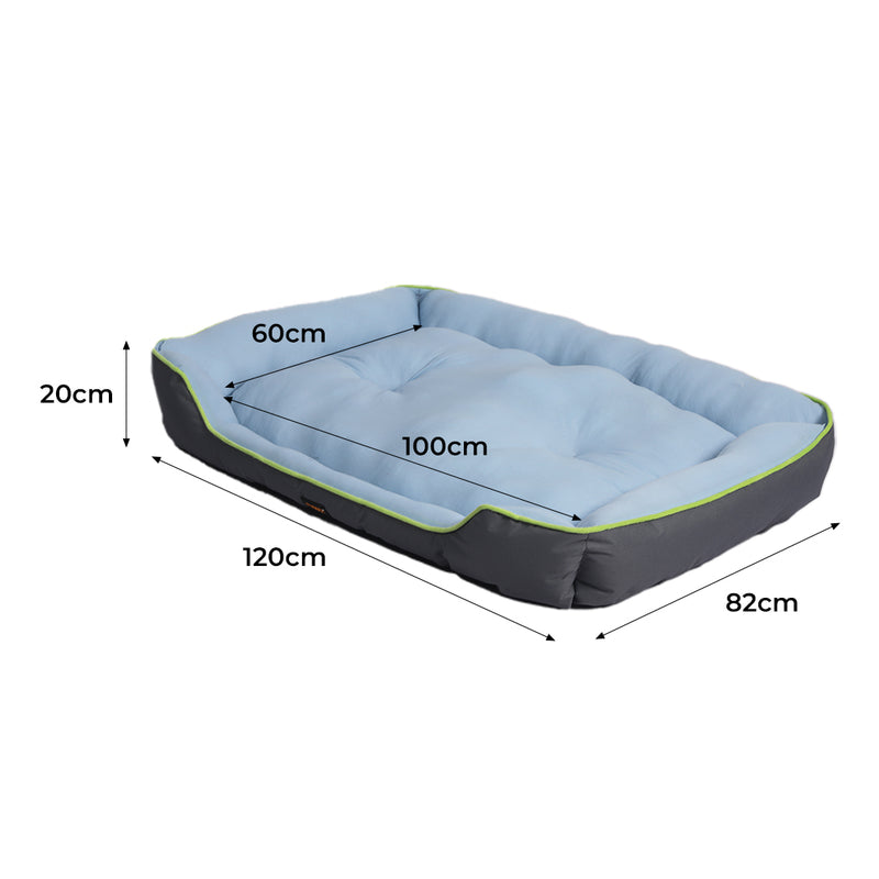 PaWz Pet Cooling Bed Sofa  Mat Bolster Insect Prevention Outdoor Summer XXL Grey