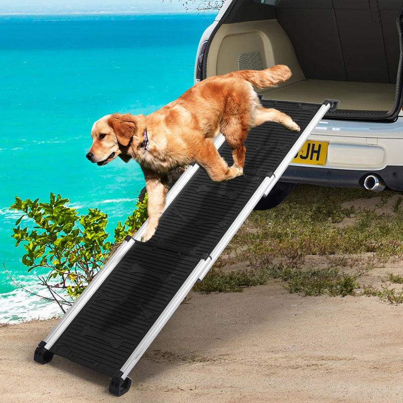 PaWz Dog Ramp Pet Stairs Steps Ramps Ladder Foldable Portable Aluminum Non-slip