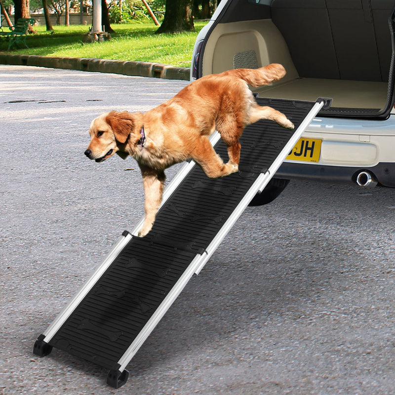 PaWz Dog Ramp Pet Stairs Steps Ramps Ladder Foldable Portable Aluminum Non-slip