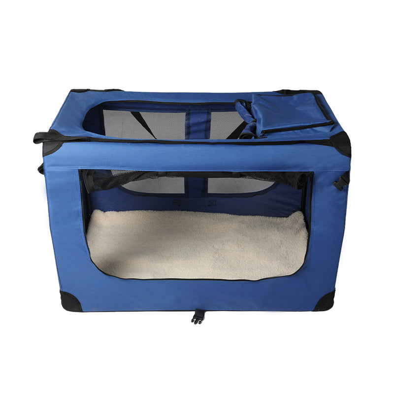 PaWz Pet Travel Carrier Kennel Folding Soft Sided Dog Crate For Car Cage Large L