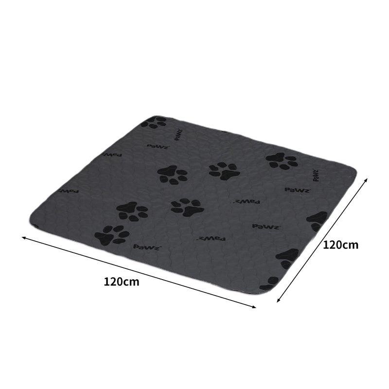 PaWz 2x Washable Dog Puppy Training Pad Pee Puppy Reusable Cushion Jumbo Grey