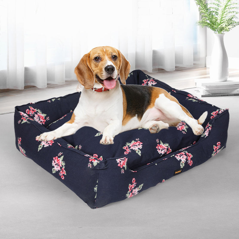 PaWz Dog Calming Bed Pet Cat Washable Removable Cover Double-Sided Cushion L