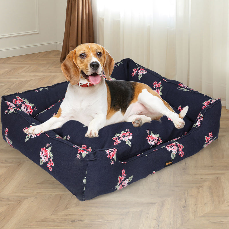 PaWz Dog Calming Bed Pet Cat Washable Removable Cover Double-Sided Cushion L