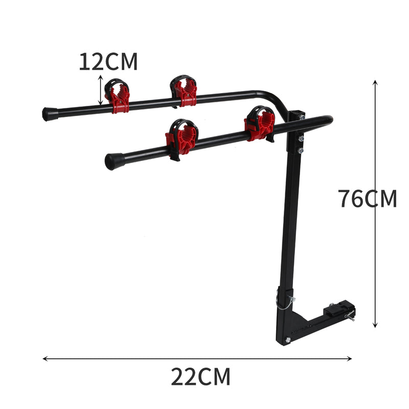 Car Bike Rack Carrier 2 Rear Mount Bicycle Foldable Hitch Mount Heavy Duty