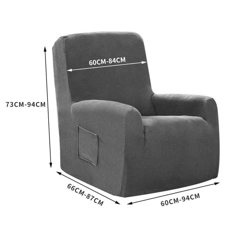 Sofa Cover Recliner Chair Covers Protector Slipcover Stretch Coach Lounge Grey