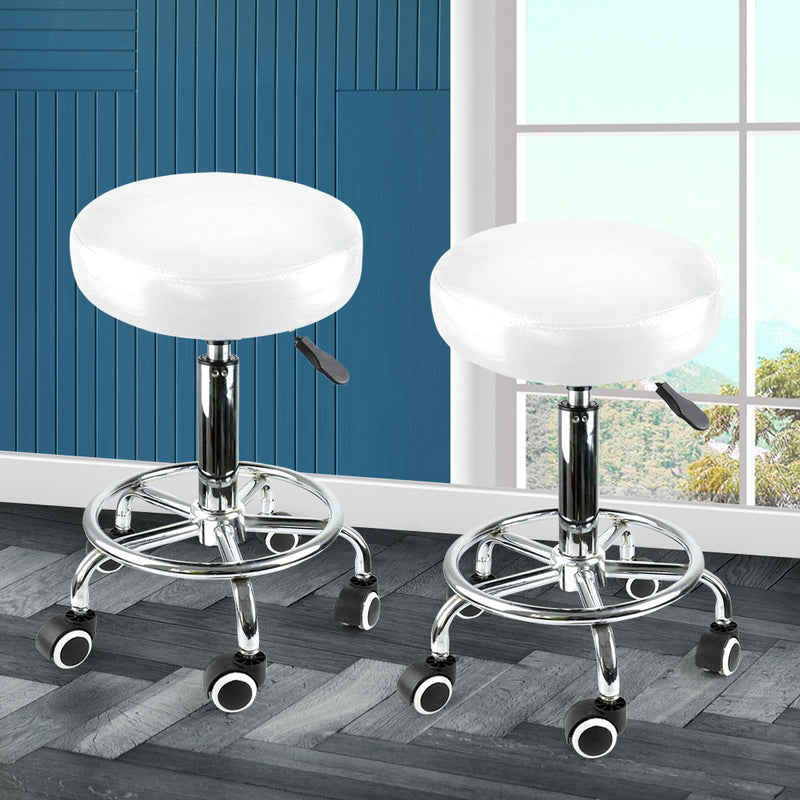 2x Levede Swivel Salon Barstool Hairdressing Stool Barber Chair Equipment Beauty