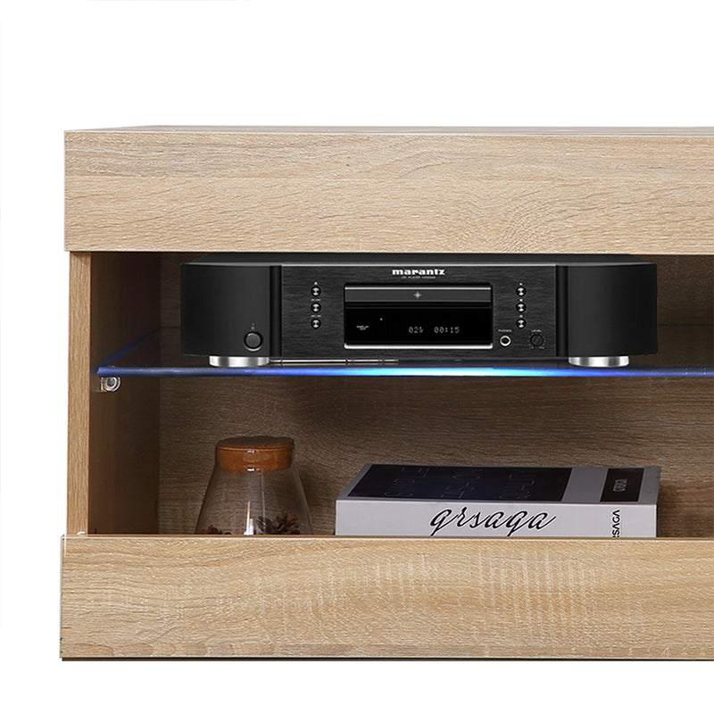 Levede TV Cabinet LED Entertainment Unit Storage Stand Cabinets Modern Wood Oak