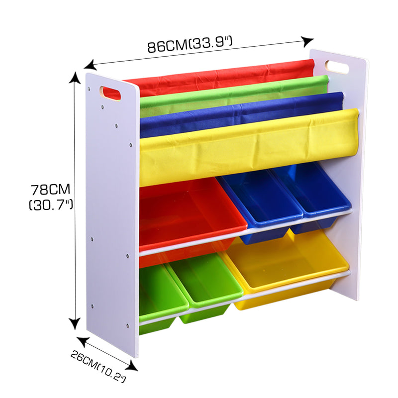 Levede 6 Bins Kids Toy Box Bookshelf Organiser Display Shelf Storage Rack Drawer