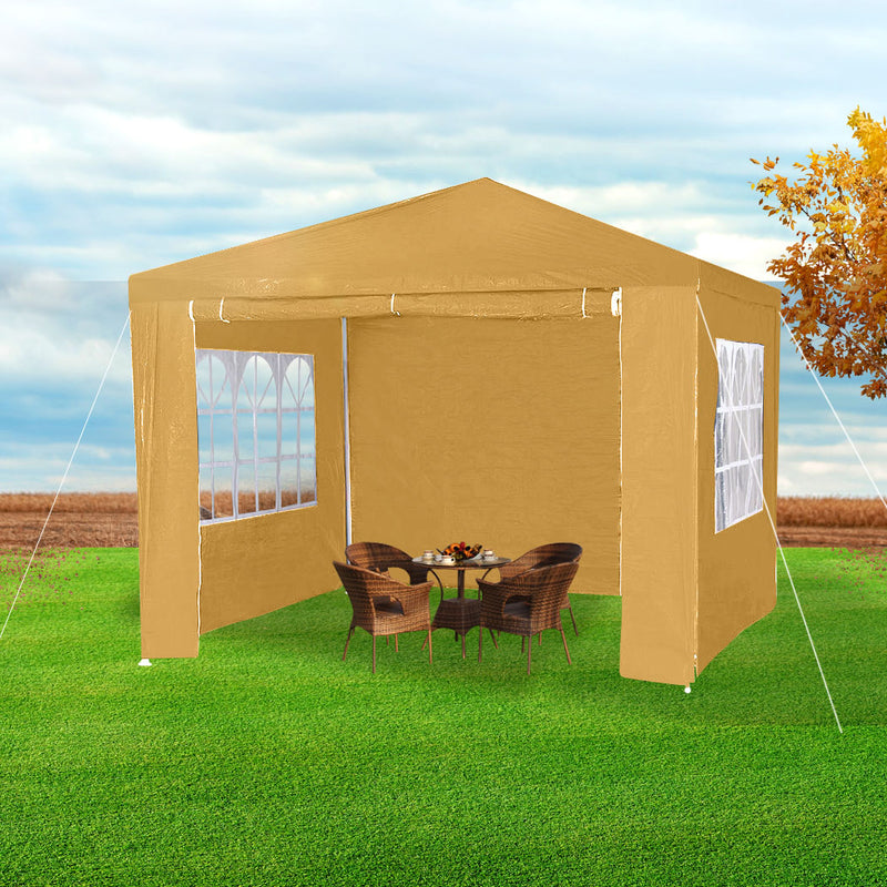 Mountview Gazebo Tent 3x3 Outdoor Marquee Gazebos Camping Canopy Mesh Side Wall