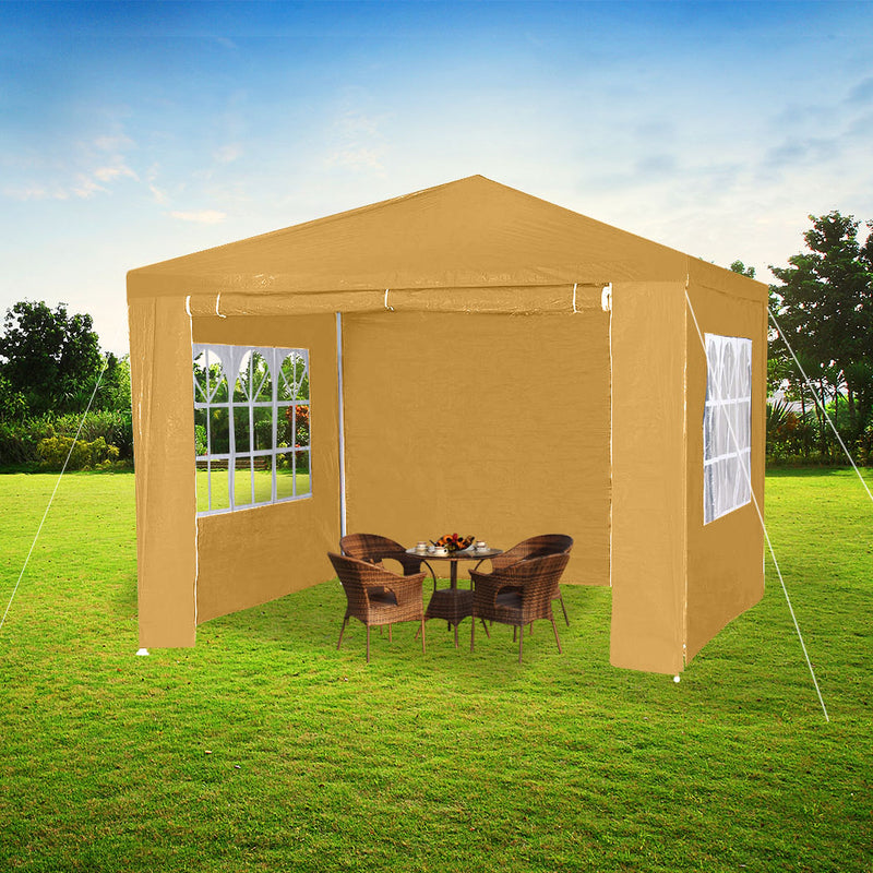 Mountview Gazebo Tent 3x3 Outdoor Marquee Gazebos Camping Canopy Mesh Side Wall