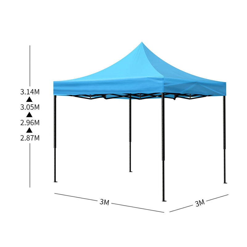 Mountview Gazebo Tent 3x3 Outdoor Marquee Gazebos Camping Canopy Wedding Blue