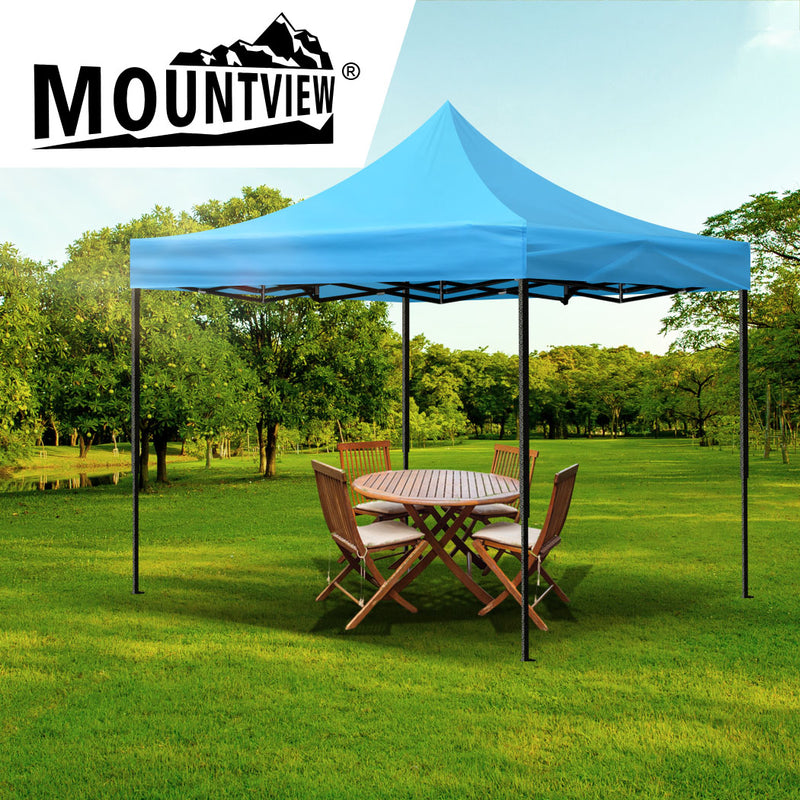 Mountview Gazebo Tent 3x3 Outdoor Marquee Gazebos Camping Canopy Wedding Blue