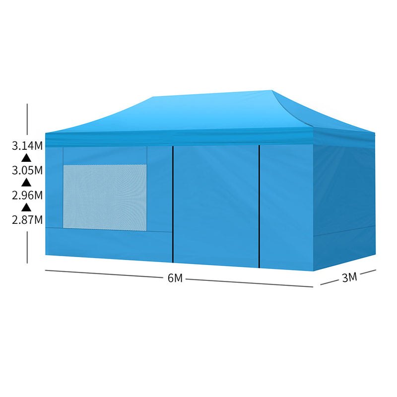 Mountview Gazebo Tent 3x6 Marquee Gazebos Outdoor Camping Canopy Mesh Side Wall