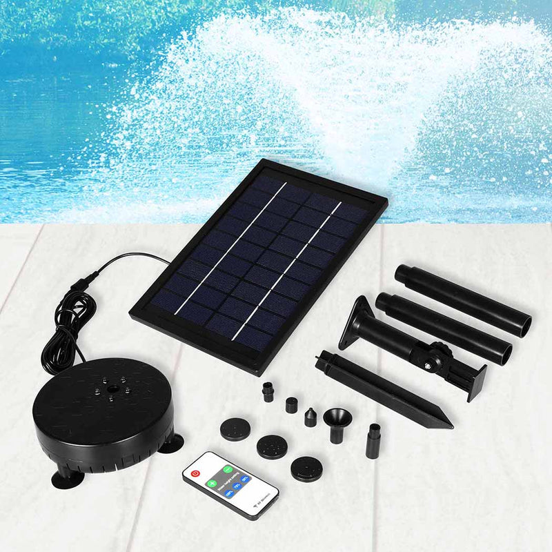 Solar Fountain Powered Water Power Wireless Garden Pond Pool Bird Outdoor