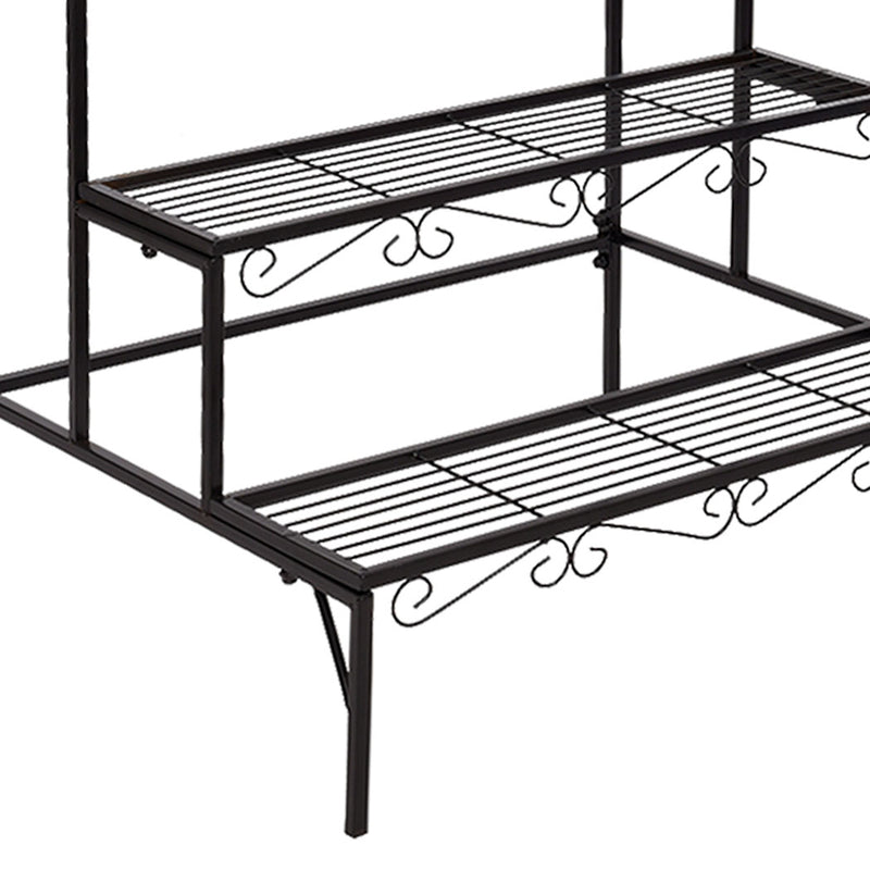 2x Levede Plant Stands Outdoor Indoor Garden Metal 3 Tier Planter Corner Shelf