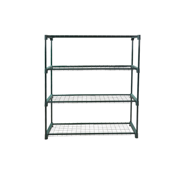 2x 4 Tier Plant Shelve Garden Greenhouse Steel Storage Shelving Frame Stand Rack