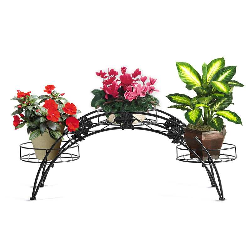 Levede Plant Stand Outdoor Indoor Metal Flower Pots Rack Corner Planter Shelf