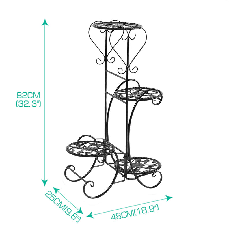 Levede Plant Stand Outdoor Indoor Metal Flower Pots Rack Corner Planter Shelf