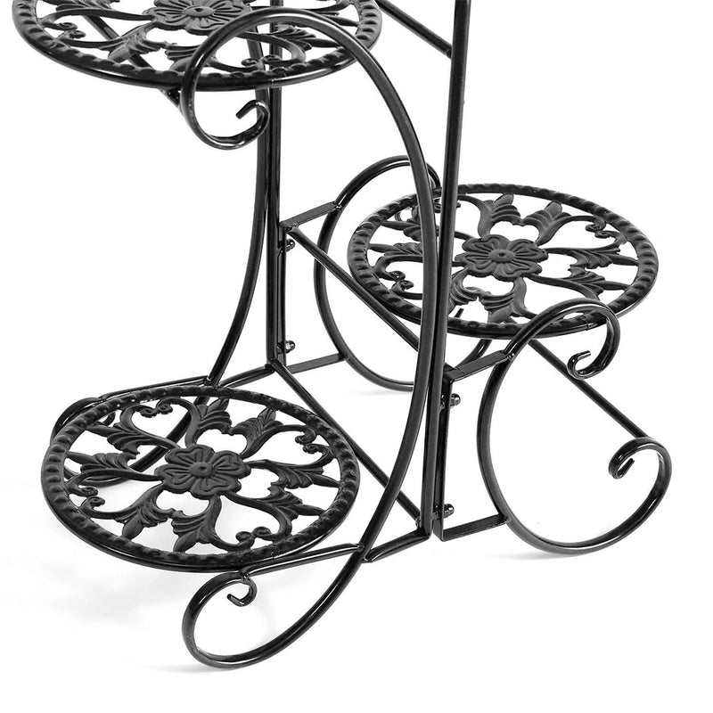 Levede Plant Stand Outdoor Indoor Metal Flower Pots Rack Corner Planter Shelf