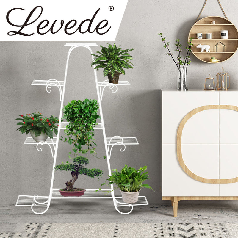 Levede Outdoor Indoor Metal Plant Stand Flower Pots Rack Garden Corner Shelf