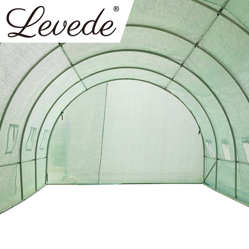 Greenhouse Plastic Cover Film Walk in Outdoor Garden Green House Tunnel 6X3X2M