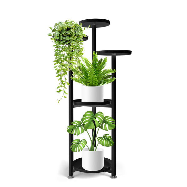 Levede Plant Stand Outdoor Indoor Flower Pots Rack Garden Shelf Black 100CM