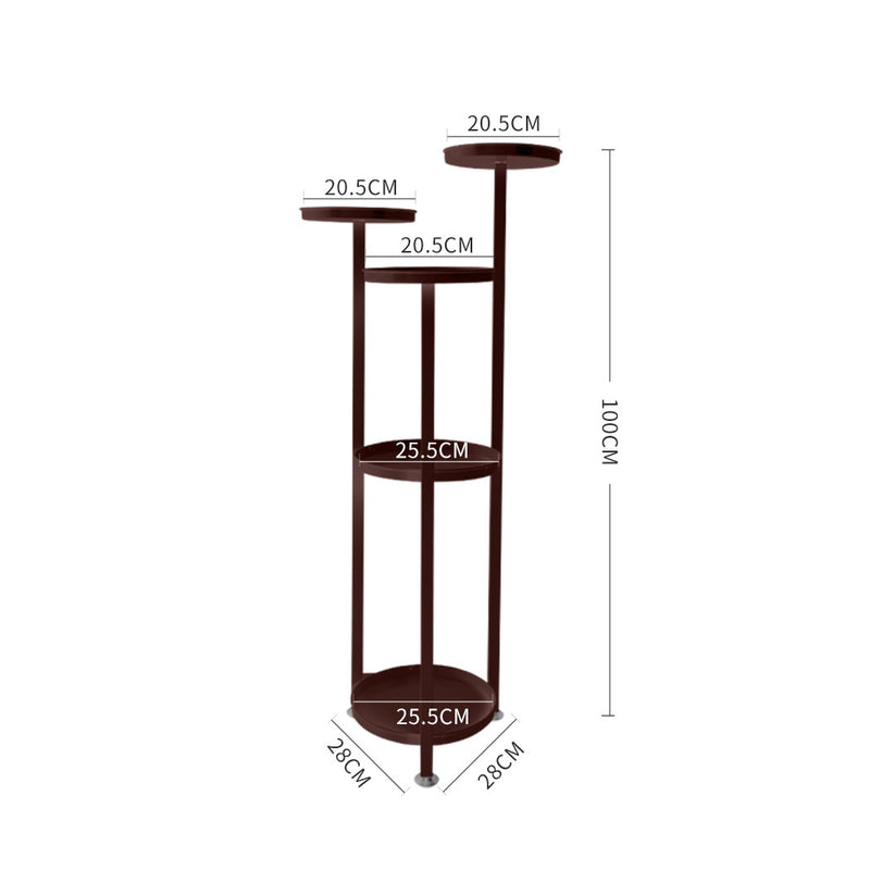 Levede Plant Stand Outdoor Indoor Flower Pots Rack Garden Shelf Black 100CM