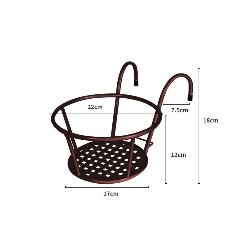 Levede 1x Flower Holder Plant Stand Hanging Pot Basket Plant Garden Wall Storage