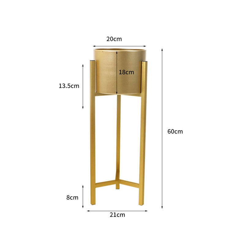 Plant Stand Garden Planter Metal Flower Pot Rack Corner Shelving Indoor  Outdoor Small Gold