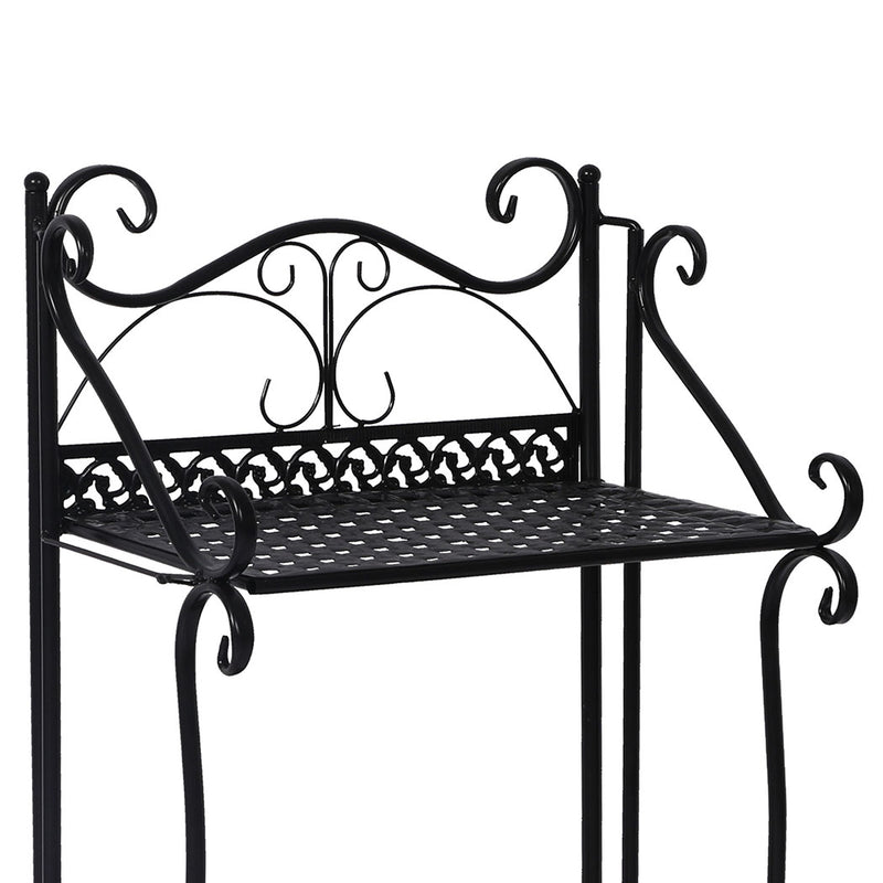 Levede Plant Stand 3 Tiers Outdoor Indoor Metal Flower Pots Rack Garden Shelf