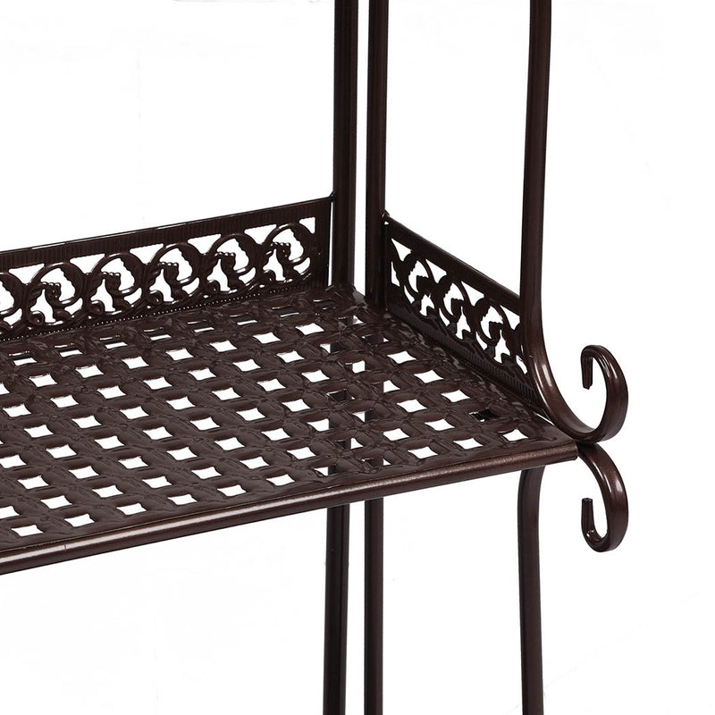 Levede Plant Stand 3 Tiers Outdoor Indoor Metal Flower Pots Rack Garden Shelf