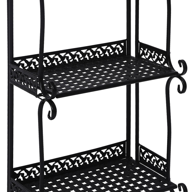 Levede Plant Stand 3 Tiers Outdoor Indoor Metal Flower Pots Rack Garden Shelf