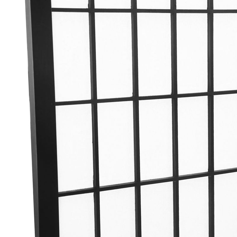 Levede 6 Panel Free Standing Foldable  Room Divider Privacy Screen Black Frame