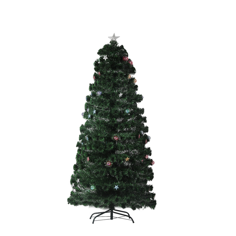 SANTACO Christmas Tree 1.5M 5Ft Xmas Decorations Fibre Optic Multicolour Lights