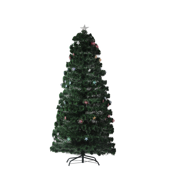 SANTACO Christmas Tree 2.4M 8Ft Xmas Decorations Fibre Optic Multicolour Lights