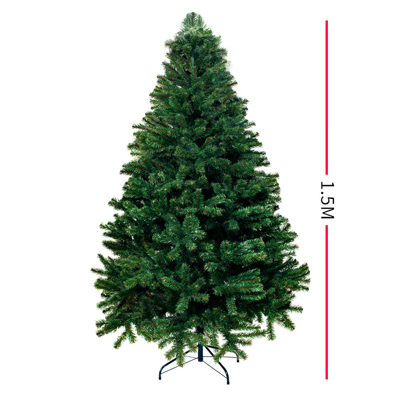 SANTACO Christmas Tree 1.5M 5Ft Xmas Home Garden Decor Warm LED Lights