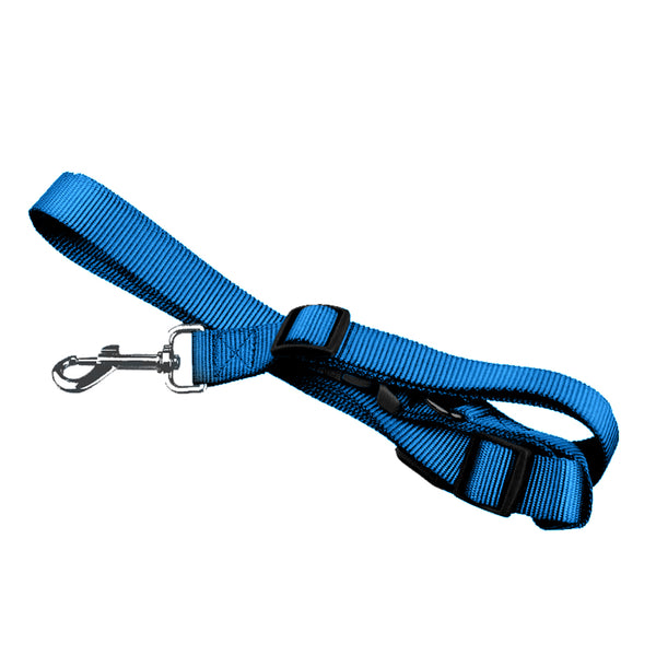 Adjustable Dog Hands Free Leash Waist Belt Buddy Jogging Walking Running Blue