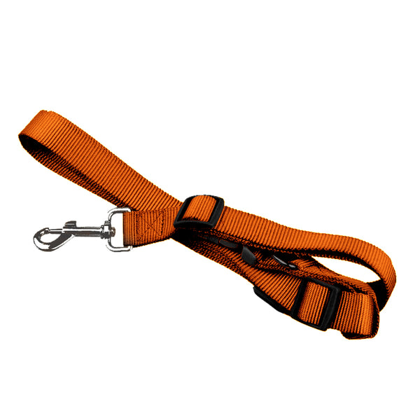 Adjustable Dog Hands Free Leash Waist Belt Buddy Jogging Walking Running Orange