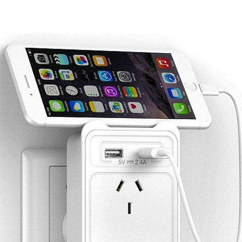 Huntkey 2 Outlet Surge Protected Powerboard with Dual USB Charging Ports