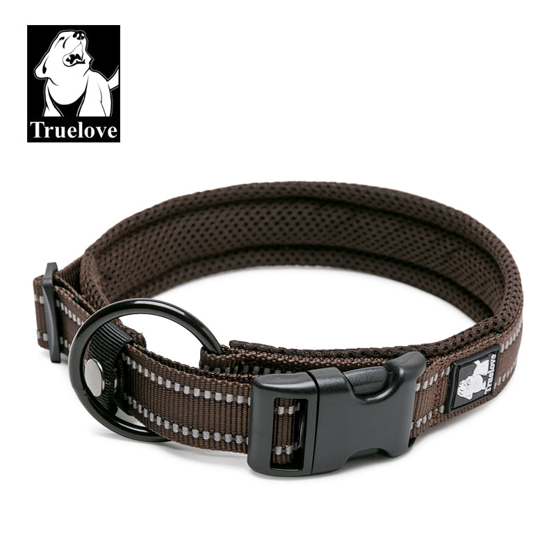 Heavy Duty Reflective Collar Brown L