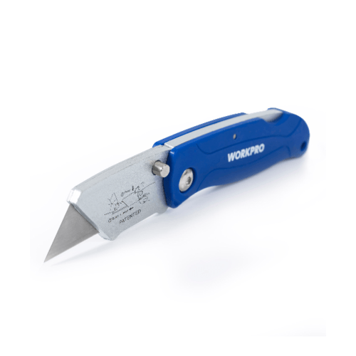 WORKPRO FOLDING UTILITY KNIFE ZINC WITH 10 EXTRA BLADES