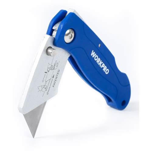 WORKPRO FOLDING UTILITY KNIFE ZINC WITH 10 EXTRA BLADES