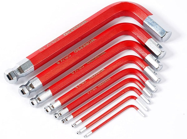 WORKPRO 9PC SHORT ARM METRIC HEX KEY SET