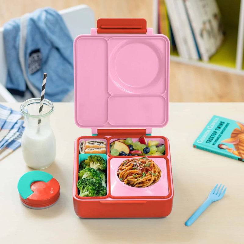 OMIEBOX V2.0 HOT & COLD BENTO BOX Kids Lunch Box - PINK BERRY